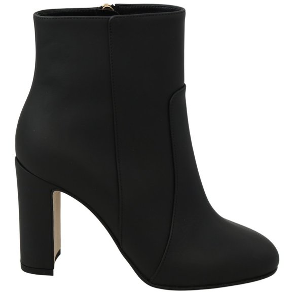DOLCE & GABBANA Black Leather Short Boots Zipper Shoes - Picture 6 of 6